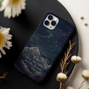Custodia per telefono ispirata ad Acotar, arte del cielo notturno stellato, custodia per iPhone libresca, custodia per Samsung, arte fantasy, merchandising SJM, Bookstagram