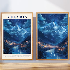 Velaris Art Print Digital Download Acotar Printable Night Court Print City of Starlight Bookish Wall Art Booknook Corner Booktok SJM