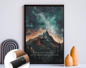 Acotar Print Poster Velaris Art Printed Poster, UNFRAMED Wall Art Poster, Bookish Merch, Book Nook Kit, Sara J Maas Book Lovers Gift