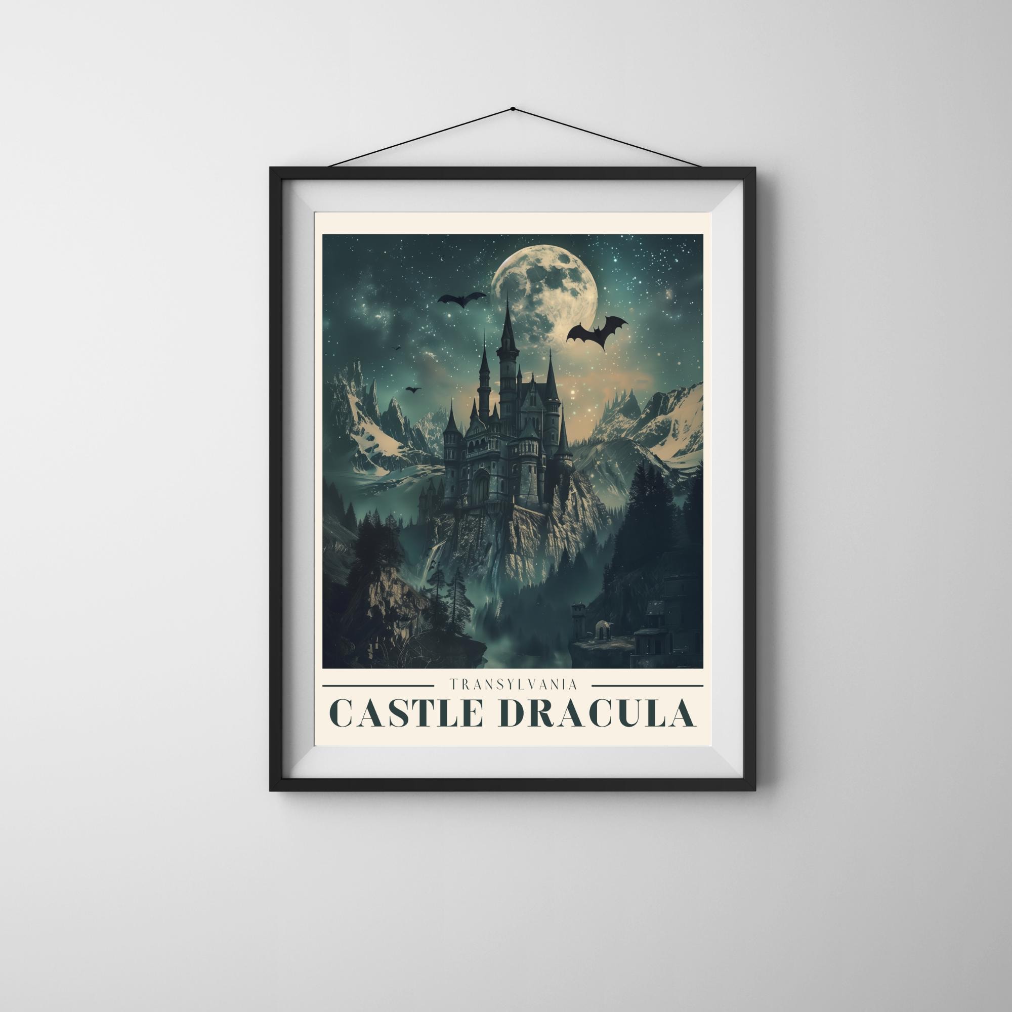 Castle Dracula Art Print Gothic Castle Digital Download Dark Academia ...