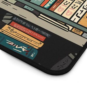 Manga Desk Mat Anime Deskmat Library mouse pad book lovers gift bookish merch Book Gaming Mat for Her Gift for Him Book Nook Kit Kawaii Pad image 7