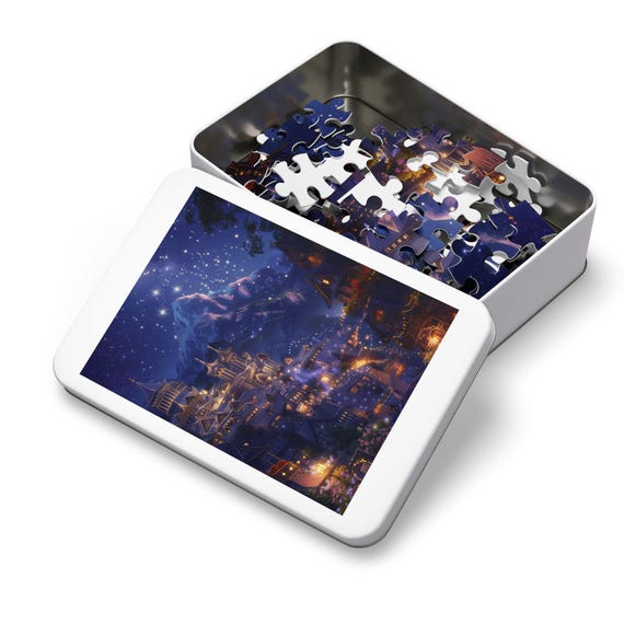 Acotar Puzzle Velaris Art, 1000-piece ACOTAR Puzzle Fantasy Picture Puzzle Box Bookish Merch City of Starlight Bookish Gift  Book Room Decor