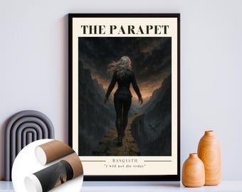 Fourth Wing Inspired Poster, The Parapet, Violet Sorrengail UNFRAMED wall art, Basgiath War College Bookish Poster Book Nook Kit Iron Flame
