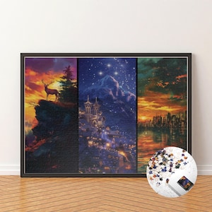 Maasverse Puzzle of Velaris, Terrasen, and Lunathion, ACOTAR Puzzle Throne of Glass Gift Crescent City SJM Merch Bookish Gift Idea Booktok