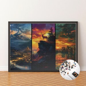 Acotar Maasverse Puzzle of Velaris, Terrasen, and Lunathion, ACOTAR Puzzle Throne of Glass Gift Bookish Jigsaw Puzzle Booktok