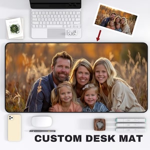 Personalized Photo Desk Mat Custom Mouse Pad Personalized Gift Personalized Desk Mat Home Office Decor Aesthetic Keyboard Mat Valentine Gift