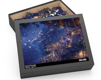 Acotar Puzzle Velaris Art, ACOTAR Puzzle Fantasy Picture Puzzle Bookish Merch City of Starlight Bookish Gift Idea Aesthetic Book Room Decor