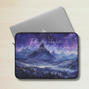 Acotar Laptop Sleeve Velaris Macbook Air Sleeve Night Court City of Starlight 13 inch Macbook Pro Case SJM Fan Art Bookish Laptop Bag