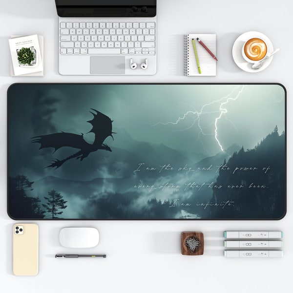 Fourth Wing Desk Mat  Basgiath War College Fan Art Fantasy Mouse Pad Dragon Rider Bookish Merch Booktrovert Book Nook Kit Yaros Fan Art