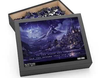Acotar Puzzle Velaris Jigsaw Puzzle, ACOTAR Merch Fantasy Picture Puzzle Bookish Merch City of Starlight Bookish Gift Idea Book Room Decor