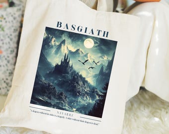 Fourth Wing Canvas Tote Bag Basgiath War College Totes Dragon Rider Bookish Gift Booknook Kit Book Lovers Book Bag Cotton Canvas Totes