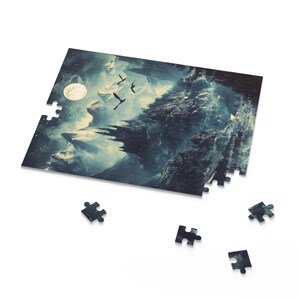 Fourth Wing Puzzle Basgiath War College Jigsaw Puzzle Dragon Rider Art Bookish Merch Book Nook Kit Gift for Book Lovers Book Room Decor image 5