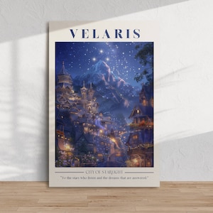 Velaris Canvas Wrap Acotar Canvas Print Night Court City of Starlight Bookish Wall Art Booknook Corner Booktok Sara J Maas Booktok