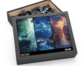 Acotar Maasverse Puzzle, Velaris, Terrasen, Lunathion Puzzle Throne of Glass, Crescent City, SJM Merch Bookish Gift Idea for Birthday