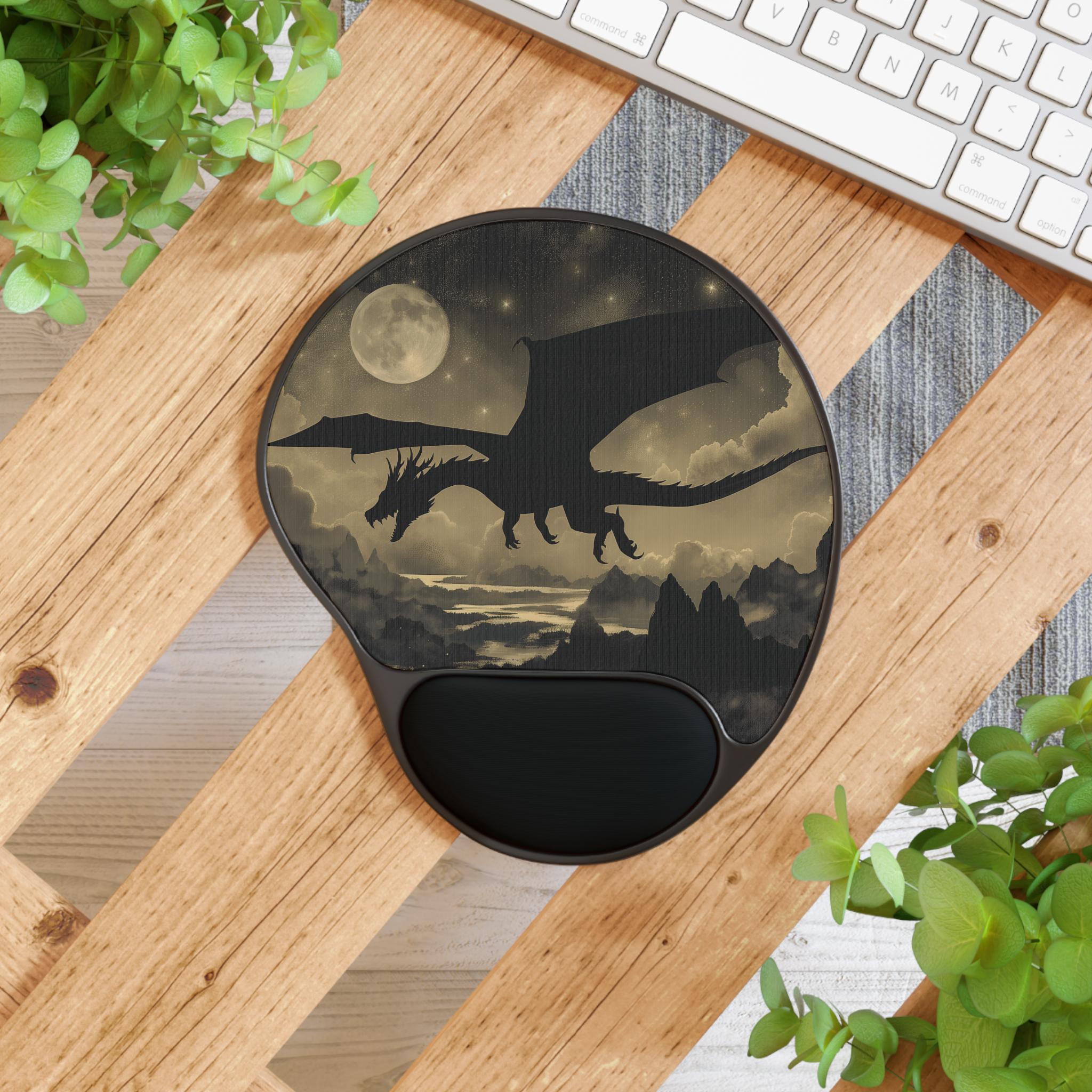 ドラゴンマウスパッド（リストサポート付き）、ファンタジー