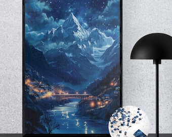 Rompecabezas Velaris Rompecabezas ACOTAR Rompecabezas de imágenes de fantasía Merchandising literario Ciudad de la Luz Estelar Idea de regalo literario Kit de rincón de lectura estético Tribunal Nocturno