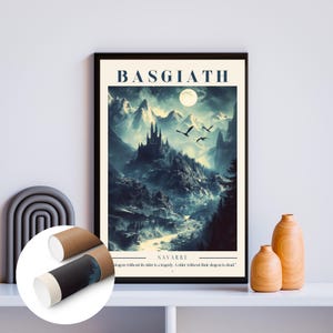 Vierter Flügel Inspiriert Poster Basgiath War College Rebecca Yaros Bookish Poster UNGERAHMT Wand Kunst Buch Nook Ecke Dekor Buch Liebhaber Geschenk