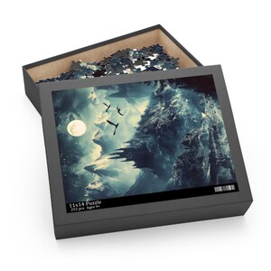 Fourth Wing Puzzle Basgiath War College Jigsaw Puzzle Dragon Rider Art Bookish Merch Book Nook Kit Gift for Book Lovers Book Room Decor image 2