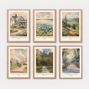 Green Gables Inspired Gallery Wall Art Travel Photo Vintage Wall Decor Digital Download Anne with an E Bookish Printable Wall Art