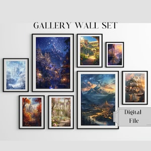 Acotar Prythian Courts Gallery Wall Art, Acomaf Art Digital Print Download Night Court Bookish Wall Art Bookstagram Sara J Maas Printables