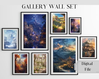 Acotar Prythian Courts Gallery Wall Art, Acomaf Art Digital Print Download Night Court Bookish Wall Art Bookstagram Sara J Maas Printables