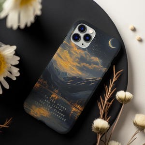 Inspiré d'acotar, coque pour iPhone 16 céleste, nuit étoilée, housse de téléphone, cadeau livresque personnalisé, cadeau nature rat de bibliothèque, cadeau pour les amateurs de livres