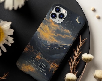 Acotar Inspired Phone Case Celestial iPhone 16 Case Starry Night Phone Cover Personalized Bookish Gift Nature Bookworm Gift Book Lovers Gift