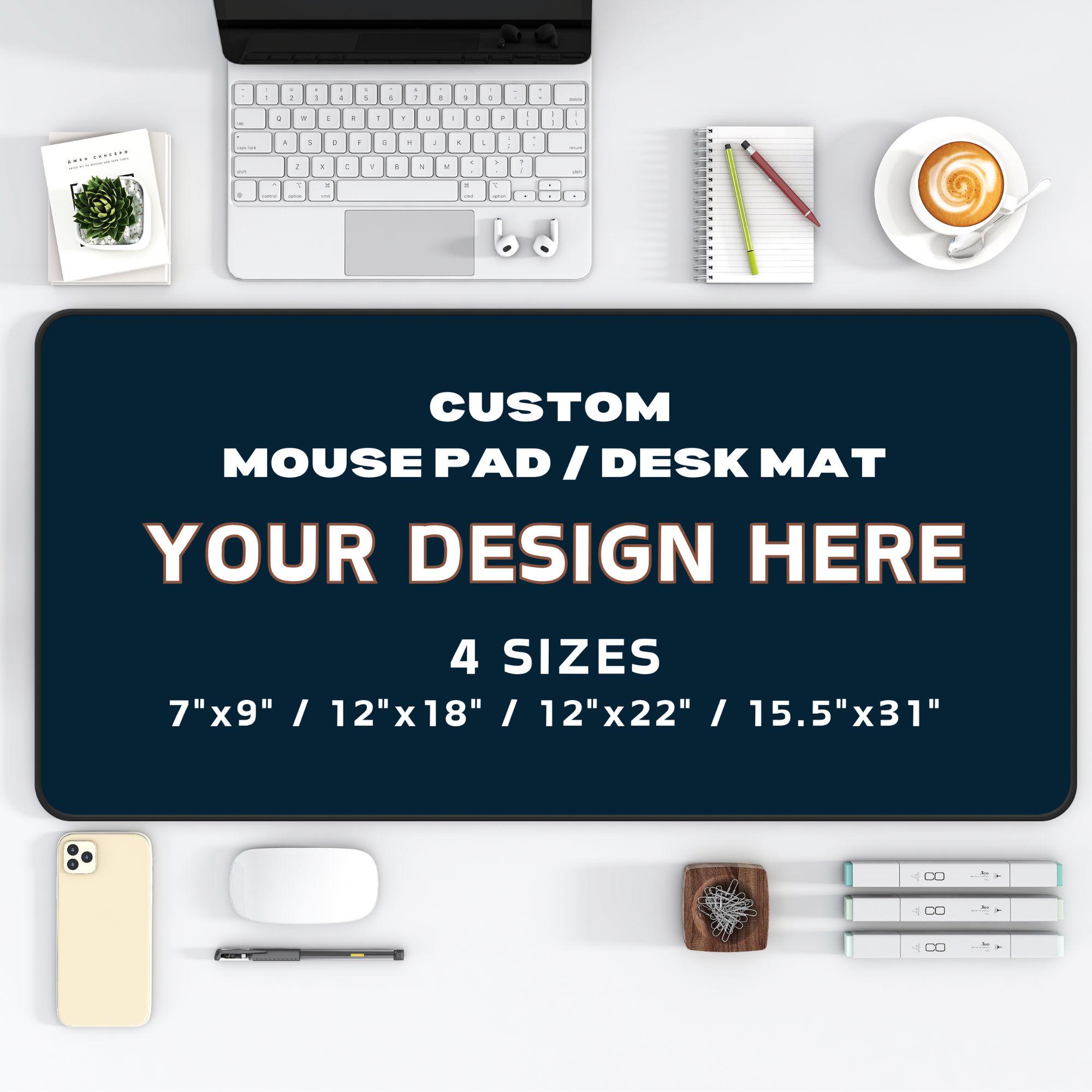Leather Logo Desk Mat: Large Waterproof Mouse & Keyboard Pad - View #6