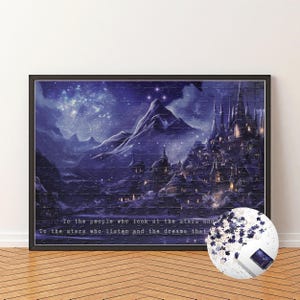 Acotar Puzzle Velaris Jigsaw Puzzle, ACOTAR Merch Fantasy Picture Puzzle Bookish Merch City of Starlight Bookish Gift Idea Book Room Decor