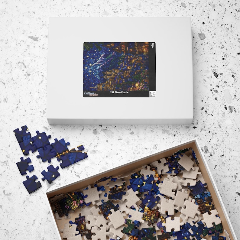 Stained Glass Velaris Night Court Puzzle | City of Starlight ACOTAR Inspired Fantasy Art Jigsaw | Bookish Romantasy Gift image 6
