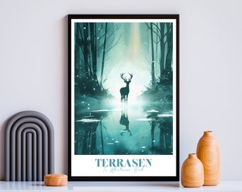 Terrasen Print Poster Throne of Glass SJM Printed Poster, UNFRAMED Wall Art Poster, Bookish Merch, Book Nook Kit, Maas Book Lovers Gift