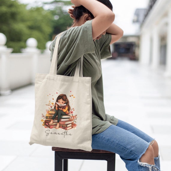 Produktbild von Buchliebhaber Tragetasche, Es Gibt Keine Solche Sache Wie Zu Viele Bücher Leinentasche, Literarisches Geschenk, Wiederverwendbare Buchtasche Für Leser, Bibliothekstasche