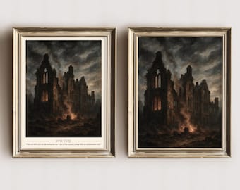 Thornfield Digital Print Jane Eyre Vintage Wall Art Dark Cottagecore Wall Decor Charlotte Bronte Bookish Print Booknook