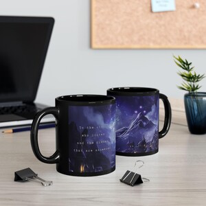 Velaris Keramik Becher. Acotar inspirierte Kaffeetasse, individuell gestaltete Büchertasse, Night Court, Book Nook Kit Bild 5