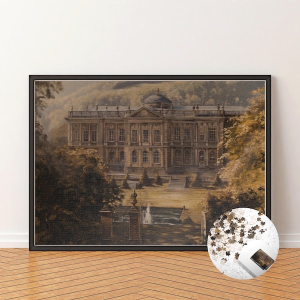 Pemberley Puzzle Pride and Prejudice Game Puzzle Bookish Merch Jane Austen Inspired Art Picture Puzzle for Book Lovers Gift Idea
