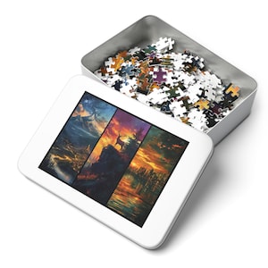 Acotar Maasverse Puzzle of Velaris, Terrasen, and Lunathion, Crescent City Game Puzzle Throne of Glass Gift Bookish Puzzle Booktok BookNook