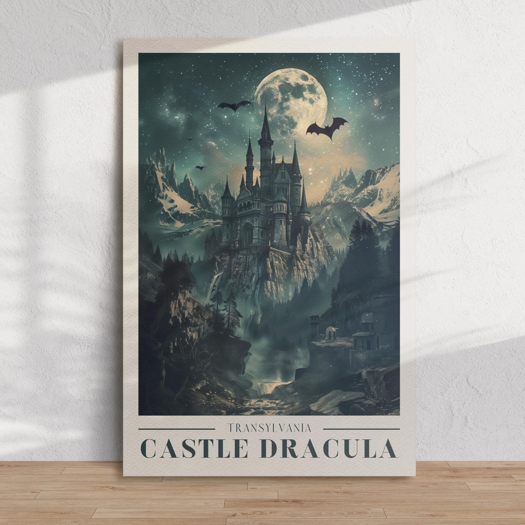 Castle Dracula Art Print Gothic Castle Digital Download Dark Academia ...