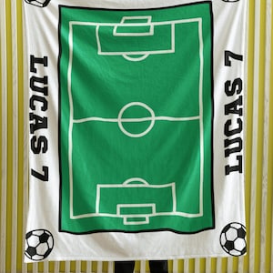 Personalized Soccer Blanket Gift For Soccer Player Birthday Gifts For Boys and Girls Custom Soccer Gift For Dad Custom Name Blanket