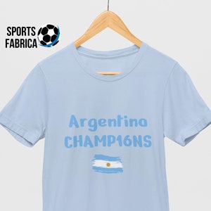 Argentina Copa America 2024 Champions Unisex T-shirt Argentina Soccer Shirt For Men and Women Argentina Football Jersey Argentina Soccer Tee