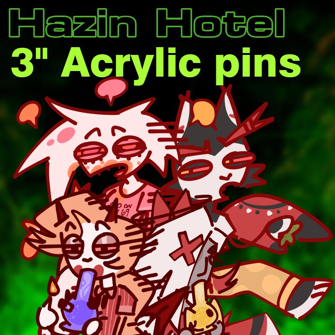 Hazbin Hotel Husk(ハスク)ピンズ ピンズ・ピンバッジ・缶バッジ