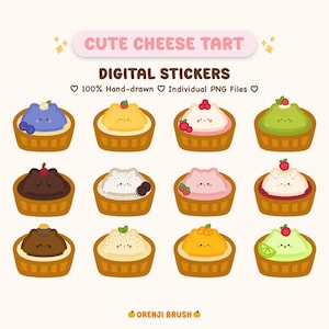 Cute Digital Planner Stickers | Kawaii Printable Digital Stickers | Cute Food Digital Stickers | Summer Clipart | Kawaii Goodnotes Stickers