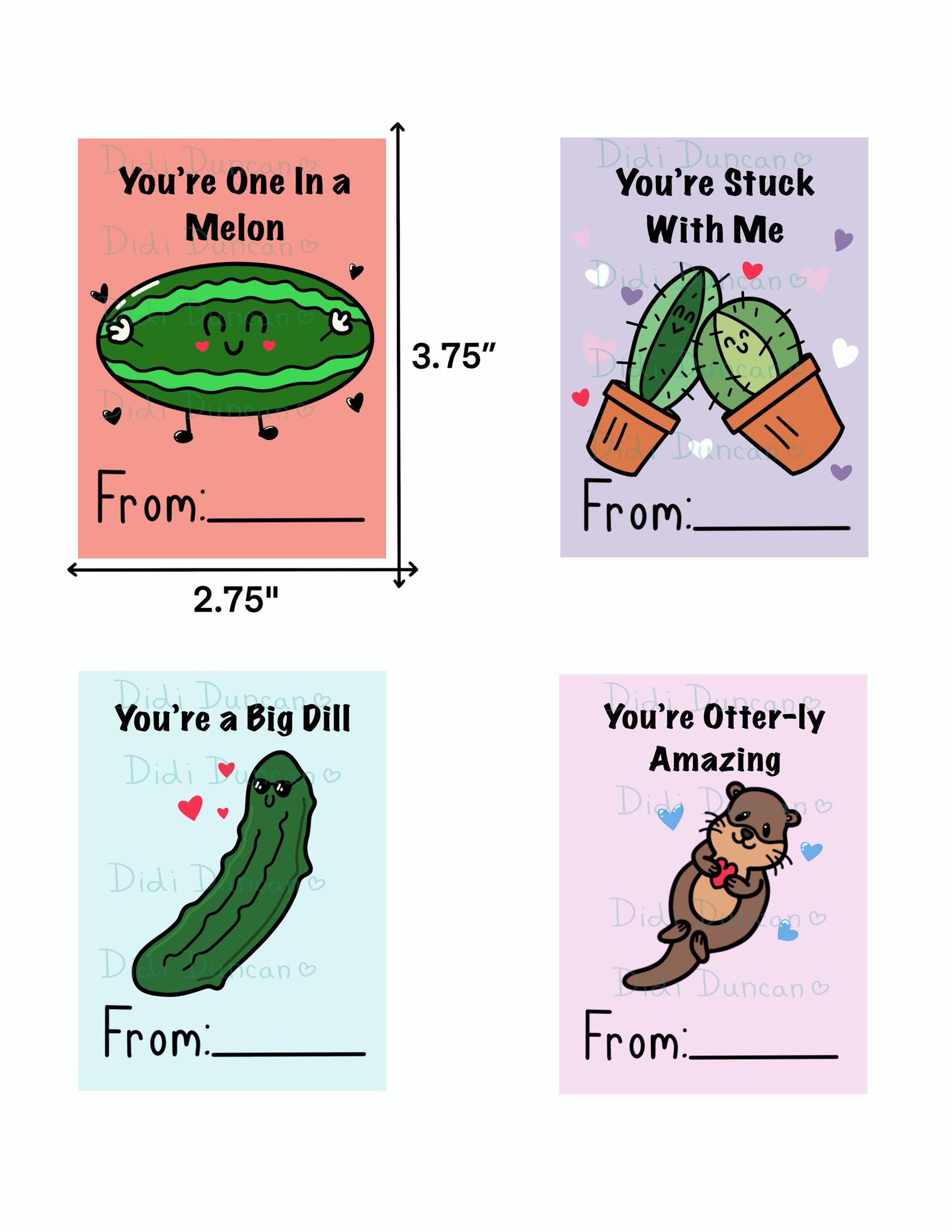 Printable Classroom Valentine Cards - Cute Pun Valentines for Kids ...