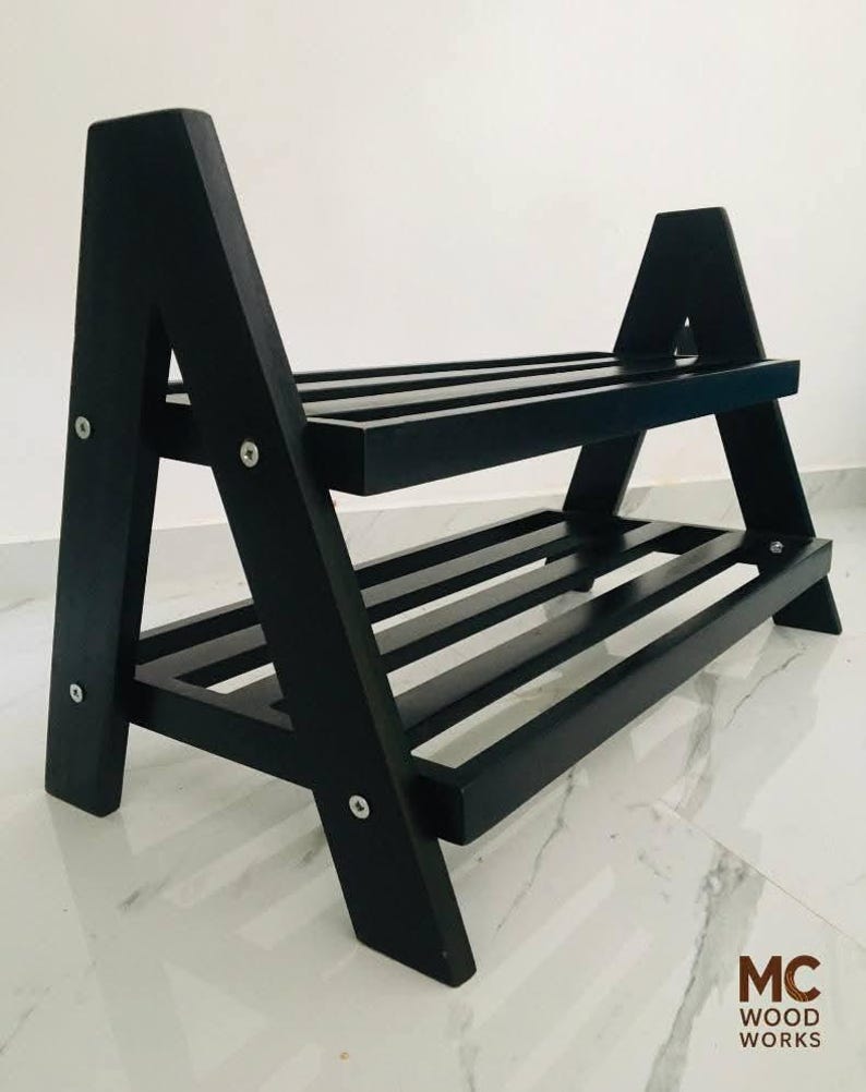 Hand Made Rack Handmade Wooden Shoe Rack – Mahogany Wood | Custom Made Sri Lankan ...