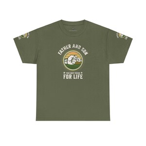 Father Son Best Friend Matching Sleeve Design T-Shirts, Dad Baby Boy Dad 2XL, Father&#39;s Day Gift Set, Family Apparel, Matching Outfits