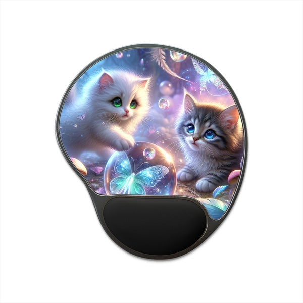 Adorable cats Mouse Pad With Wrist Rest