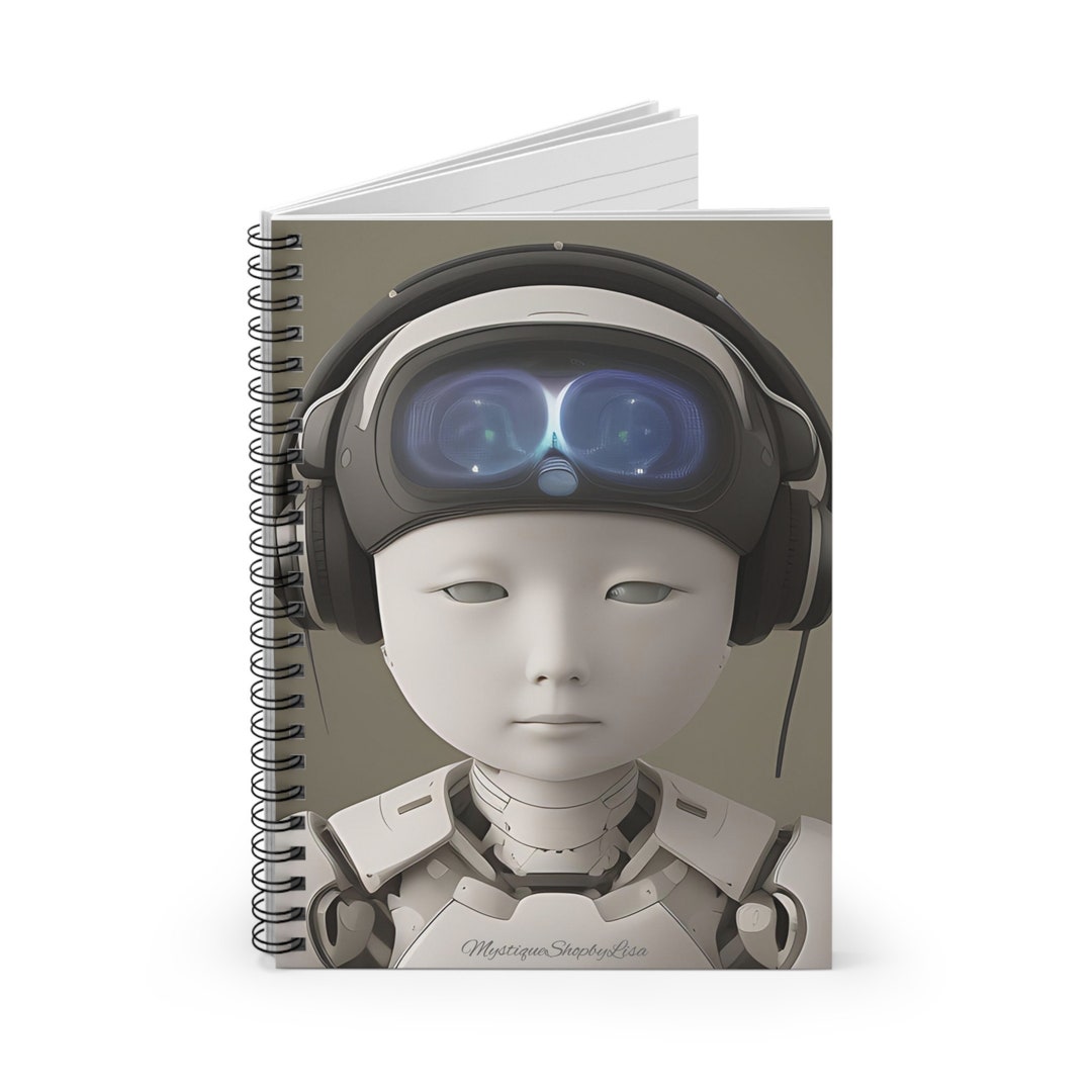 Robot Notebook The Future Ai Robot Spiral Notebook - Ruled Line - Etsy