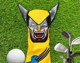 X-Men Inspired Fairway Wood Headcover | Venom Golf Driver Cover | Wolverine Golf Cover | Superhero Gift for Men