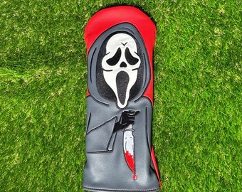 Scream Inspired  Driver Headcover |  Driver Head Cover | Golf Headcover| Golf Head Cover Driver Headcover| Driver Head Cover