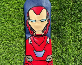 Iron Man Inspired Fairway Wood Headcover | Driver Head Cover | Golf Accessories for Fans & Players | Unique Gift Idea