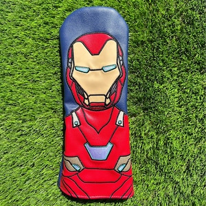 Iron Man Inspired Fairway Wood Headcover | Driver Head Cover | Golf Accessories for Fans & Players | Unique Gift Idea